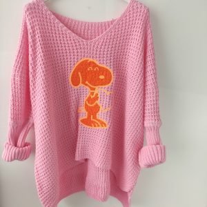 Jersey de punto rosa